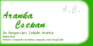 aranka csepan business card